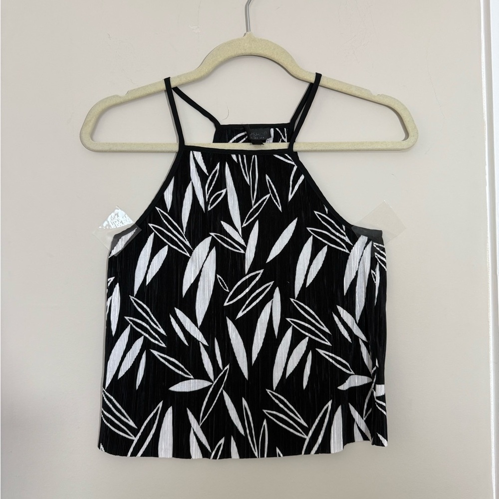 TOPSHOP WOMEN RIBBED TANK TOP SIZE 4/XS